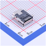 Micro-B 母座 卧贴----KH-MINI-SMT-5P-Cu