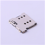 SIM卡连接器 > 自弹式 MicroSIM卡 卡座 6PIN>KH-SIM1616-6PIN