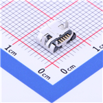 Micro-B 母座 卧贴 带柱----KH-MICRO5P-ZH