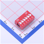 红色拨码开关KH-BM2.54-6P