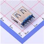 Type-A 母座 焊线式 KH-3.0AF90-18.55HX