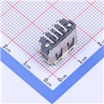 Type-A 母座 卧贴 KH-AF90QCSMT-10JB-H6.3
