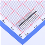 排针1.27mm 1x16P 弯插 KH-1.27PH90-1X16P-L10.5